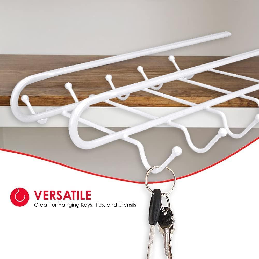 Soporte para Tazas Home Basics 10 Ganchos Organizador Blanco