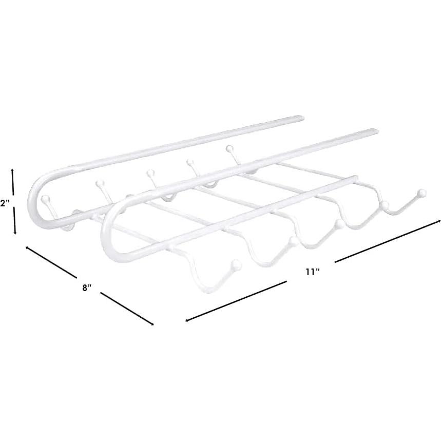 Soporte para Tazas Home Basics 10 Ganchos Organizador Blanco