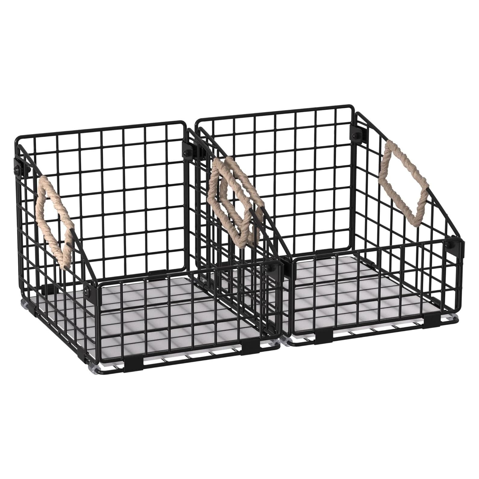 Cesta de Almacenamiento Webtrylics - Juego de 2 Cestas Negras