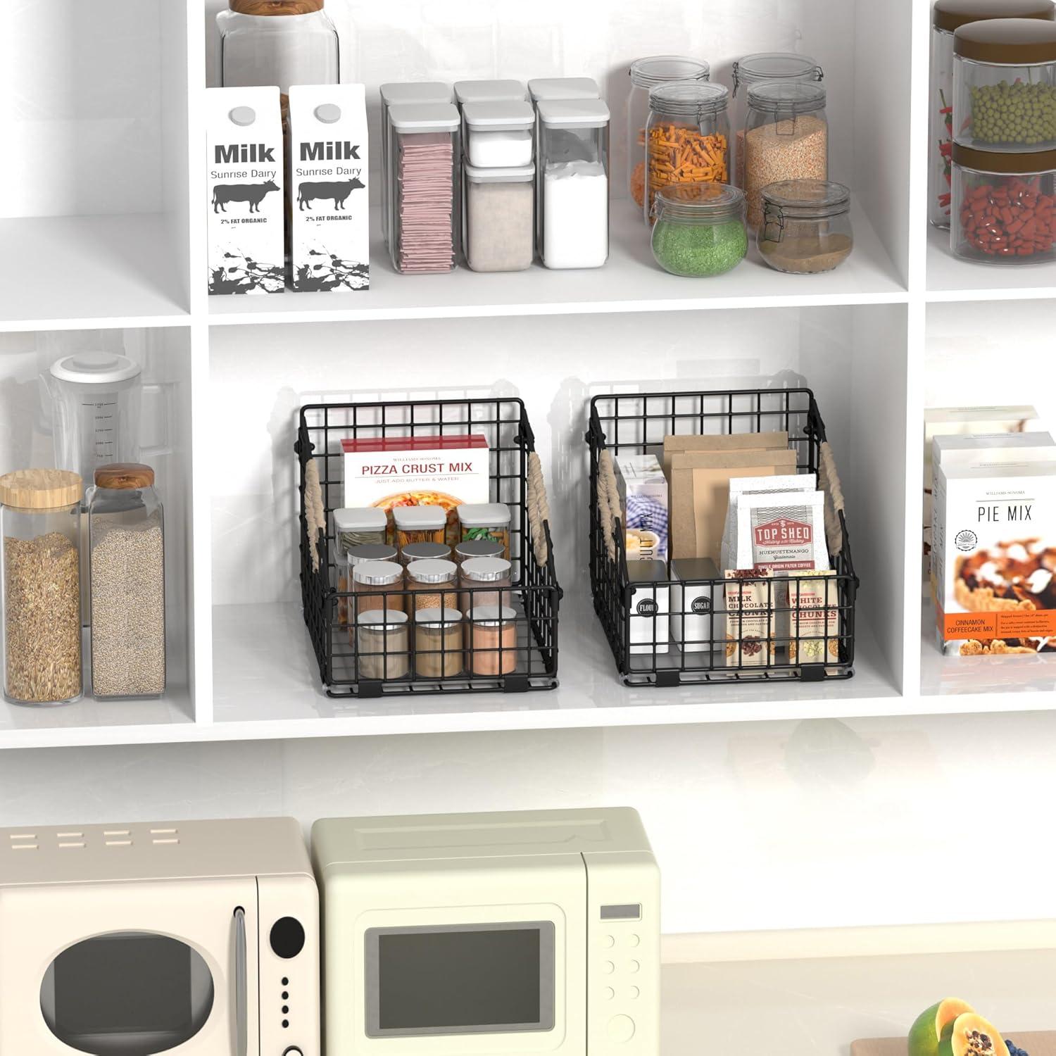 Cesta de Almacenamiento Webtrylics - Juego de 2 Cestas Negras