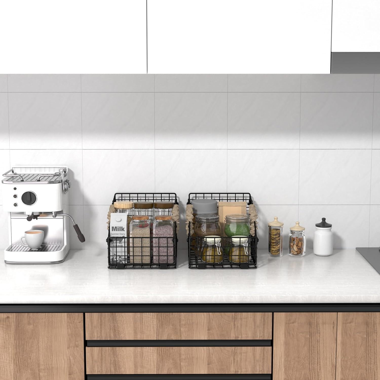 Cesta de Almacenamiento Webtrylics - Juego de 2 Cestas Negras