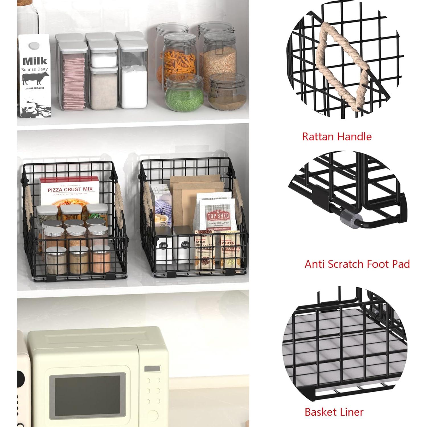 Cesta de Almacenamiento Webtrylics - Juego de 2 Cestas Negras