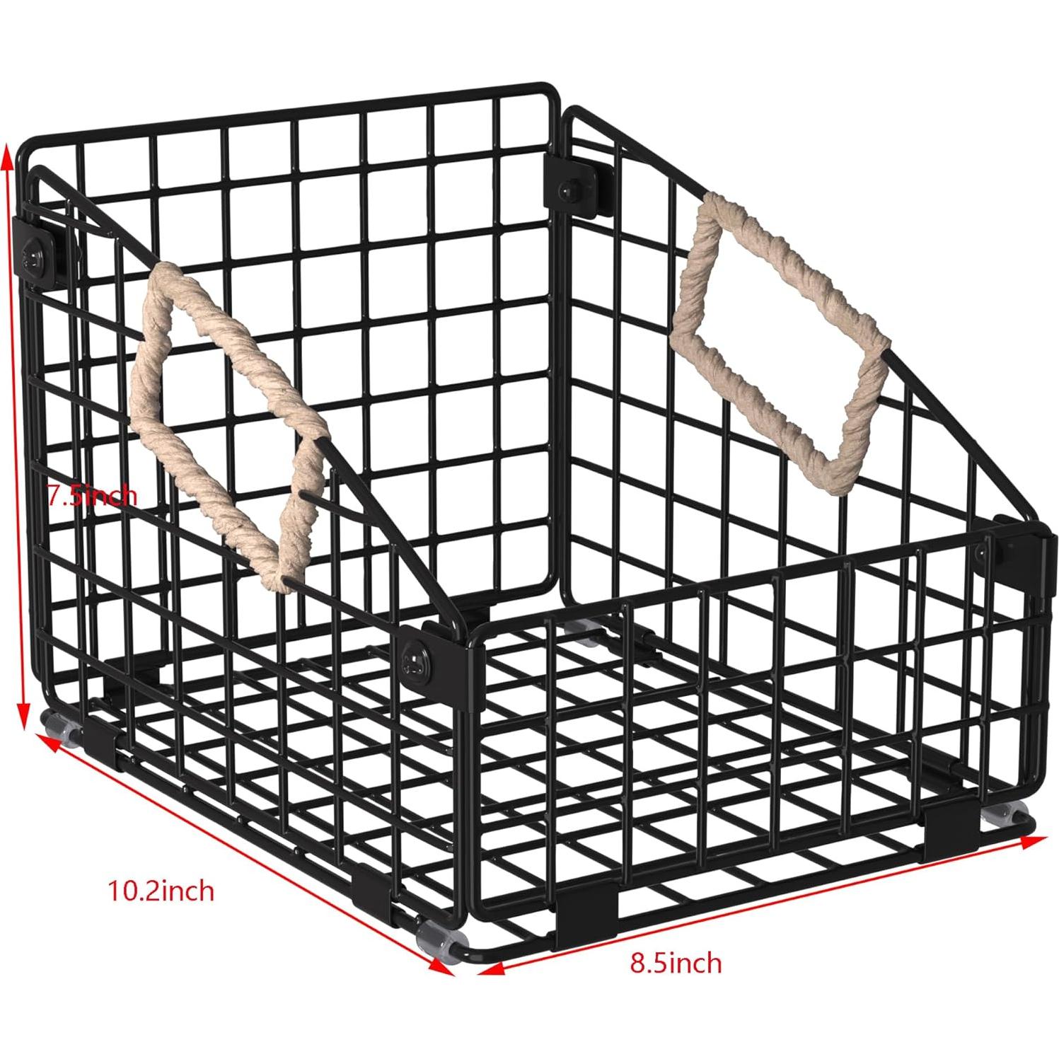 Cesta de Almacenamiento Webtrylics - Juego de 2 Cestas Negras