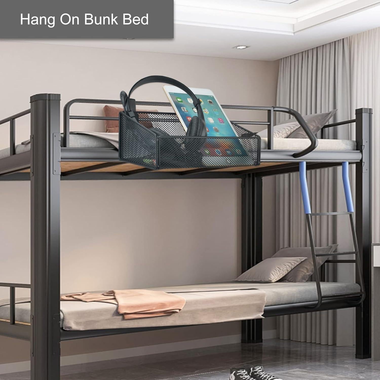 Cesta de Almacenamiento Colgante VILSECKY Blanca 26.5x12x9.2 cm