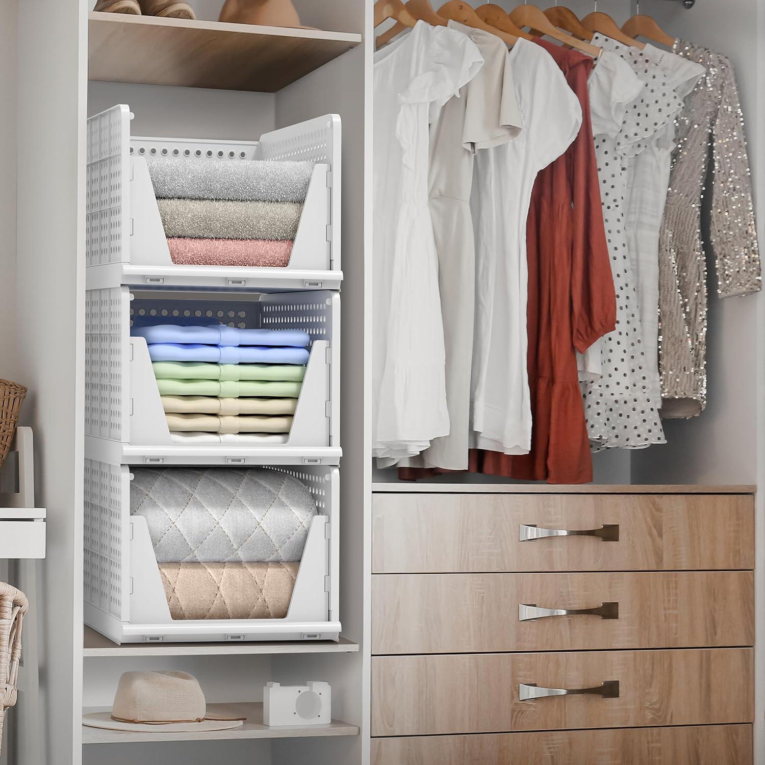 Cestas Apilables Sorbus - Organizador de Plástico 3 Grandes