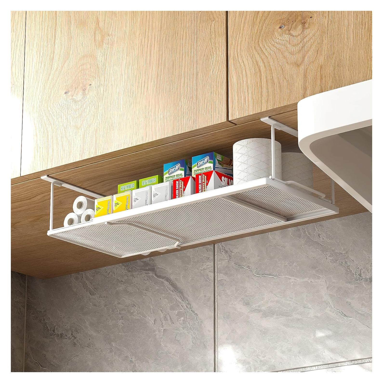 Organizador Bajo Estante YOLOPARK Extensible 70.5 cm Blanco