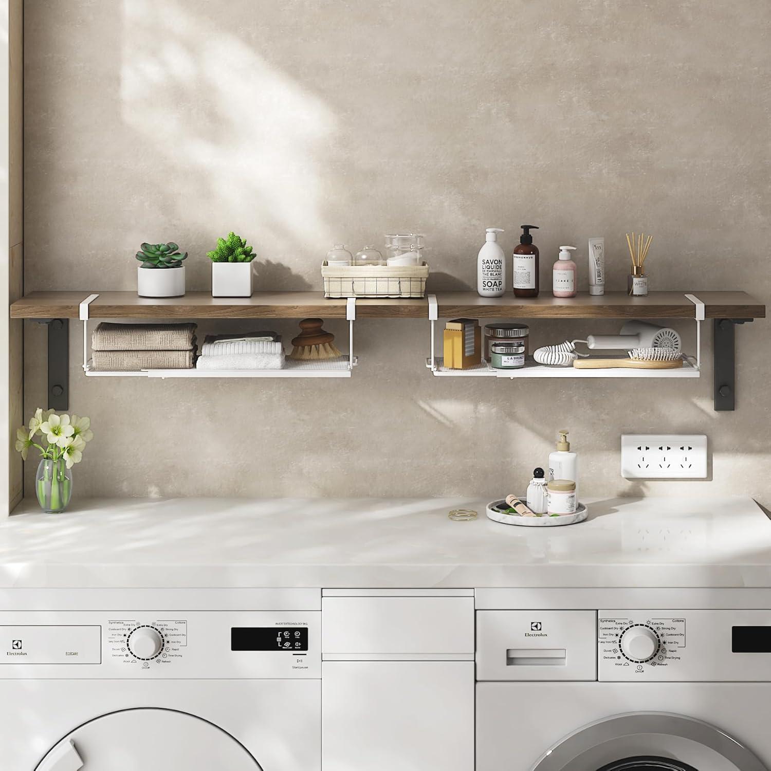 Organizador Bajo Estante YOLOPARK Extensible 70.5 cm Blanco