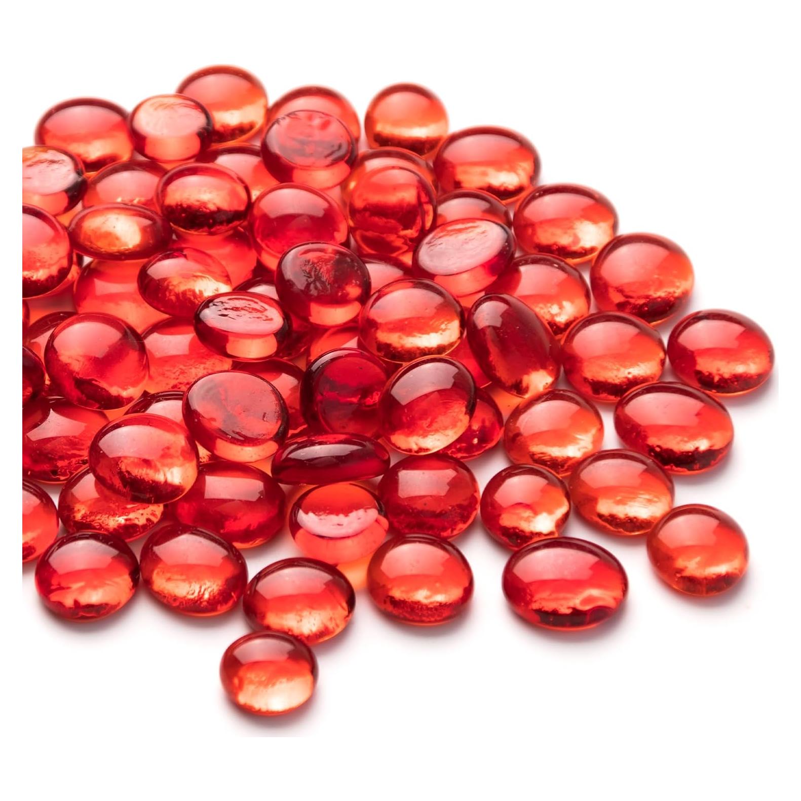 Gemas de Vidrio Rojas Meschett 50PCS 1.3-1.8cm Decoración
