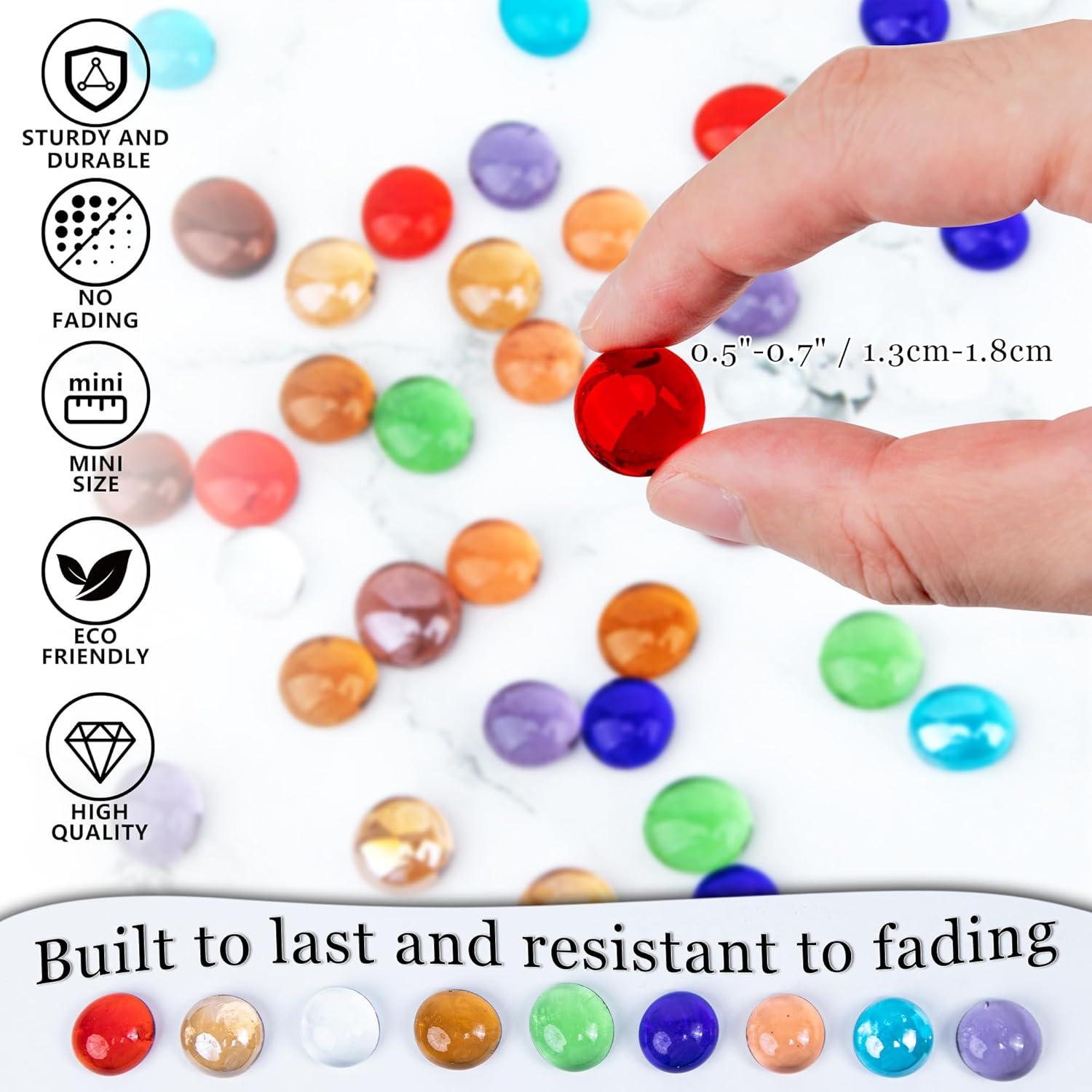 Gemas de Vidrio Rojas Meschett 50PCS 1.3-1.8cm Decoración