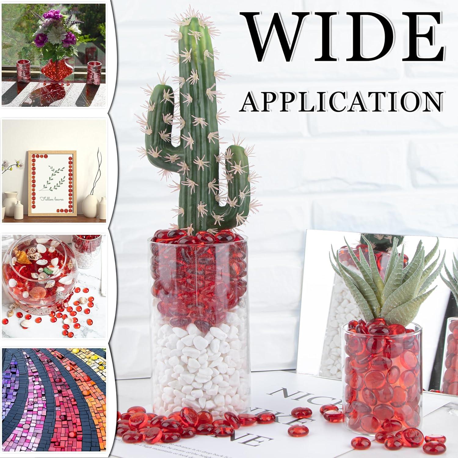 Gemas de Vidrio Rojas Meschett 50PCS 1.3-1.8cm Decoración