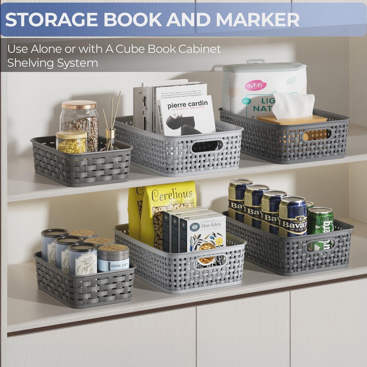 Cestas de Almacenamiento Pequeñas FUCDTEFC Gris Oscuro - 3 Piezas