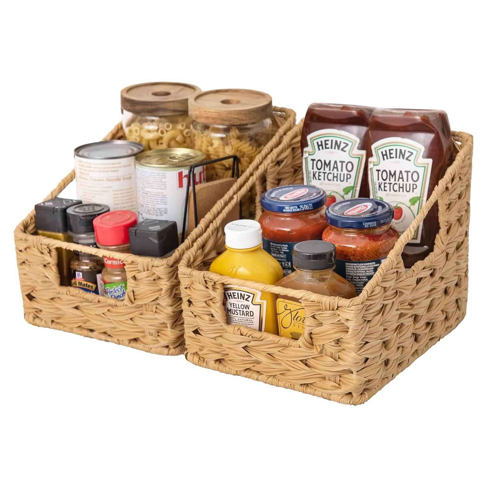 Cestas de Mimbre GRANNY SAYS con Asas - Set de 2 Trapezoides