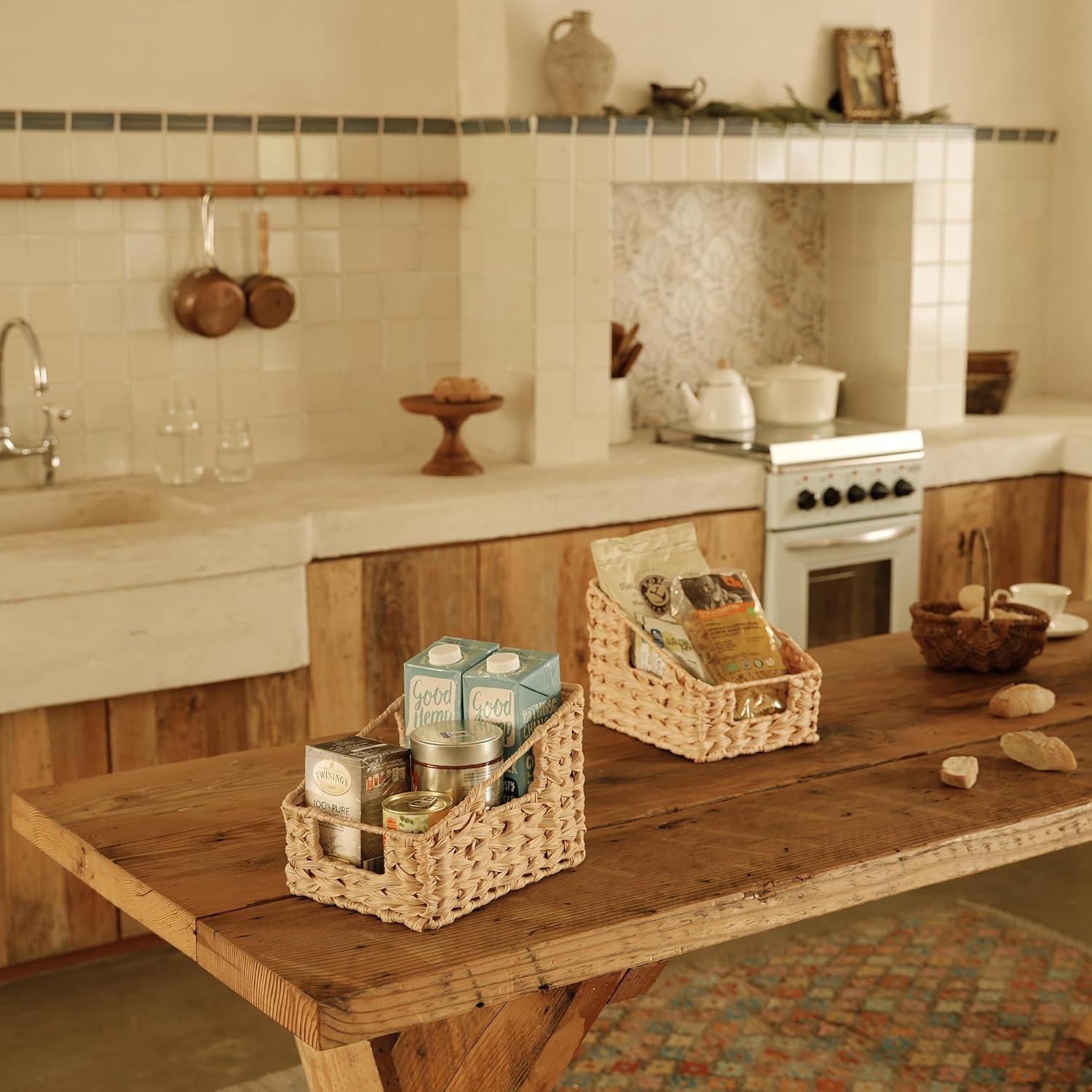 Cestas de Mimbre GRANNY SAYS con Asas - Set de 2 Trapezoides