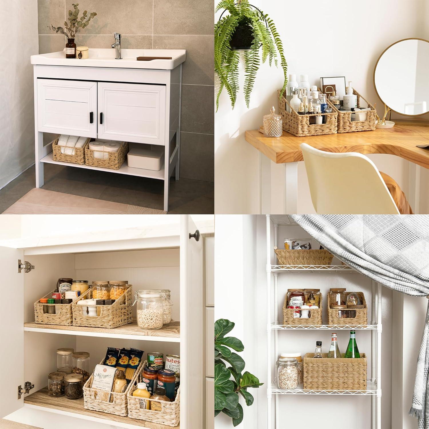 Cestas de Mimbre GRANNY SAYS con Asas - Set de 2 Trapezoides