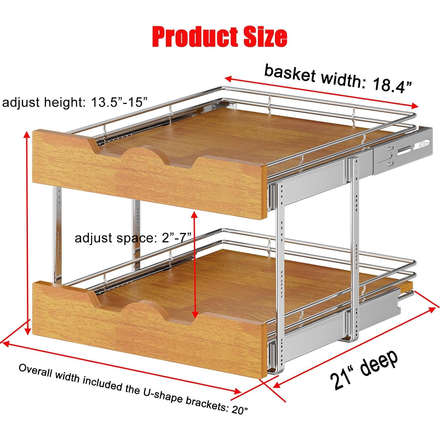 Organizador de Gabinete Extraíble DINDON 2 Niveles 46.7x53.3 cm