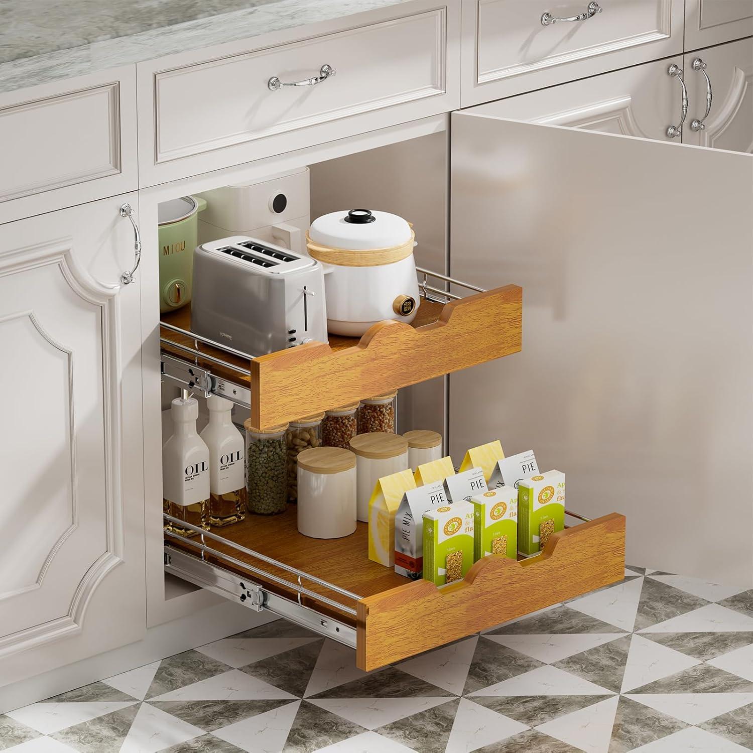 Organizador de Gabinete Extraíble DINDON 2 Niveles 46.7x53.3 cm