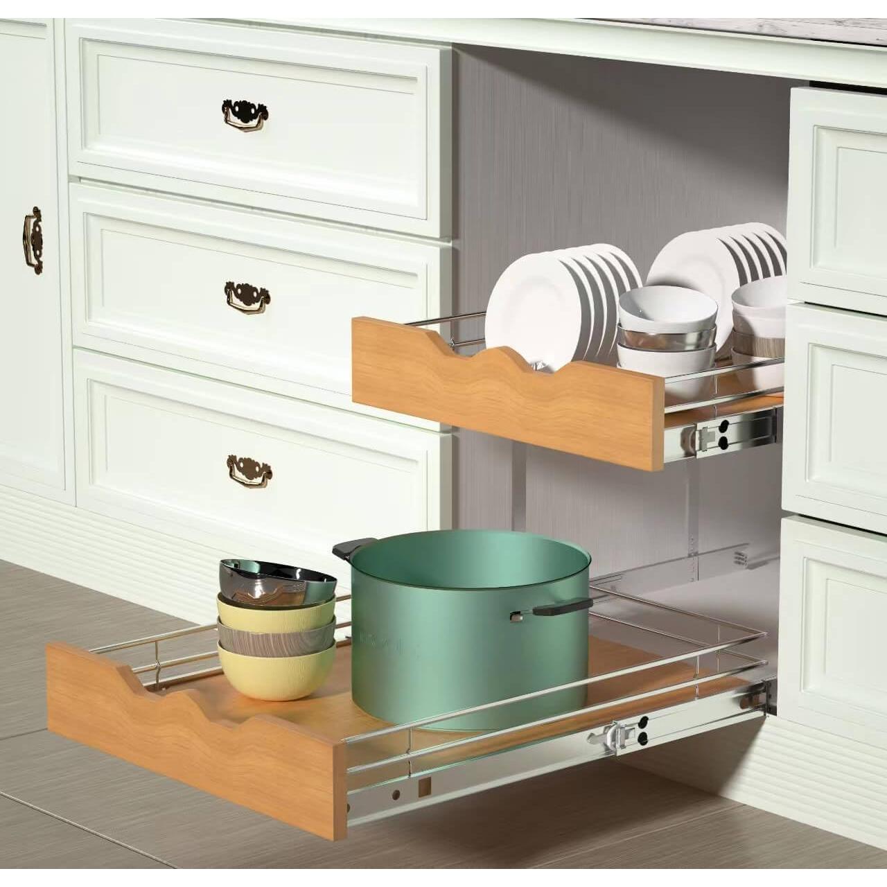 Organizador de Gabinete Extraíble DINDON 2 Niveles 46.7x53.3 cm