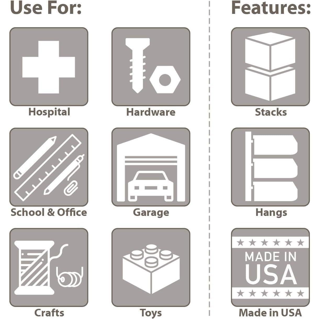 Bins de Almacenamiento Apilables Akro-Mils 30240, 12 Piezas, 27.2 kg