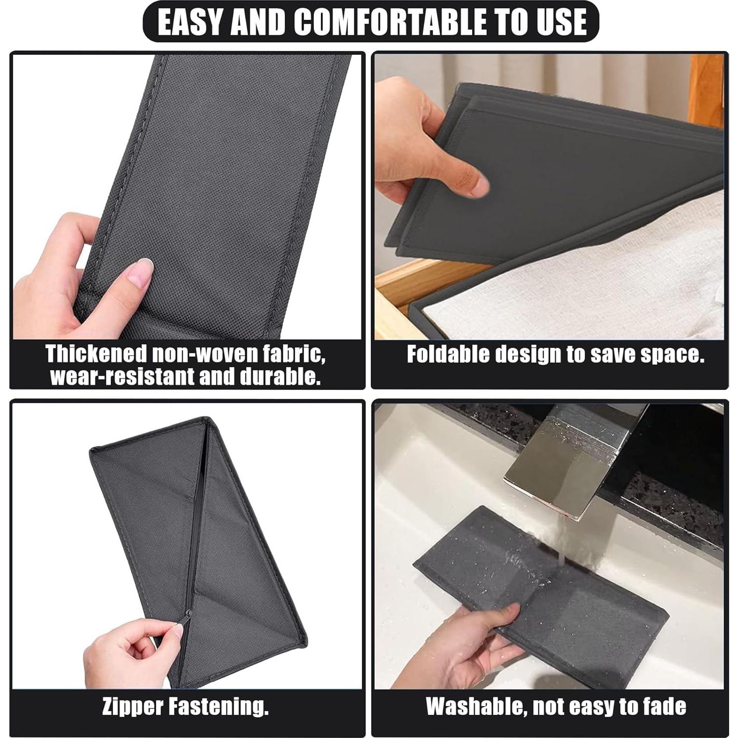 Conjunto de Cestas de Almacenamiento Lakatana - 2 Cestas 36x25x24cm y 6 Divisores