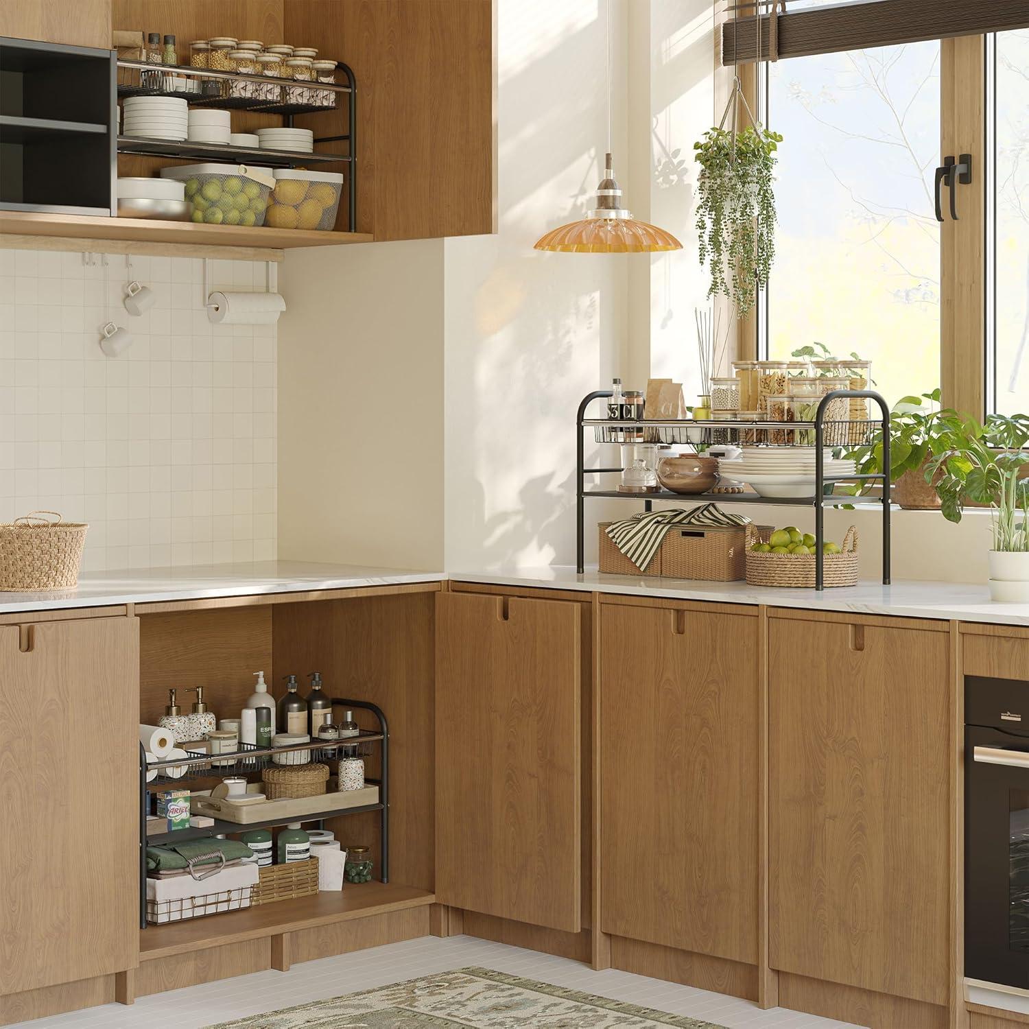 Organizador Bajo Fregadero NETEL Expandible 2 Niveles 4 Cestas