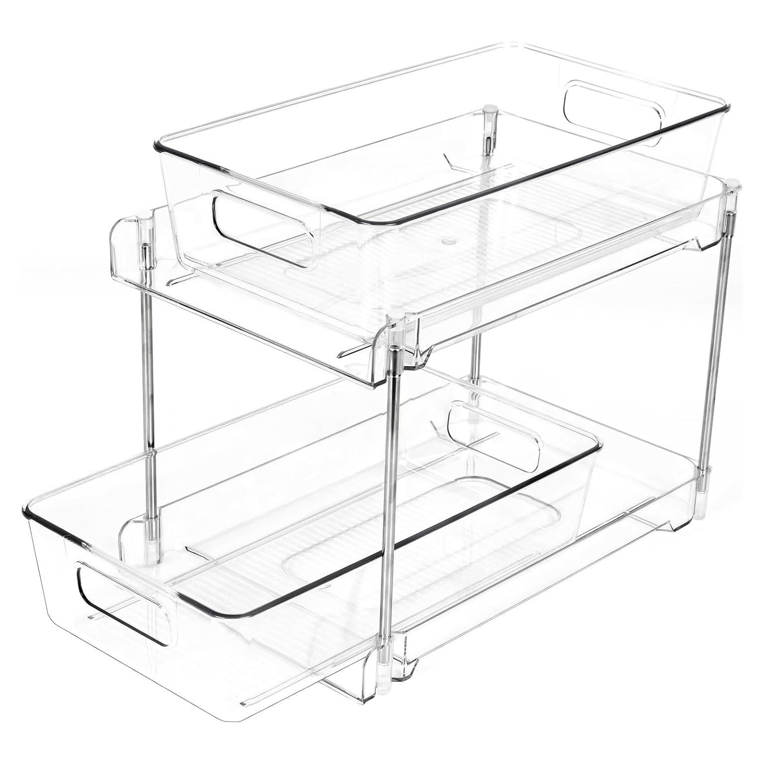 Organizador de Baño COKIHOM 2 Niveles Transparente 31.5x10.5x20.3 cm