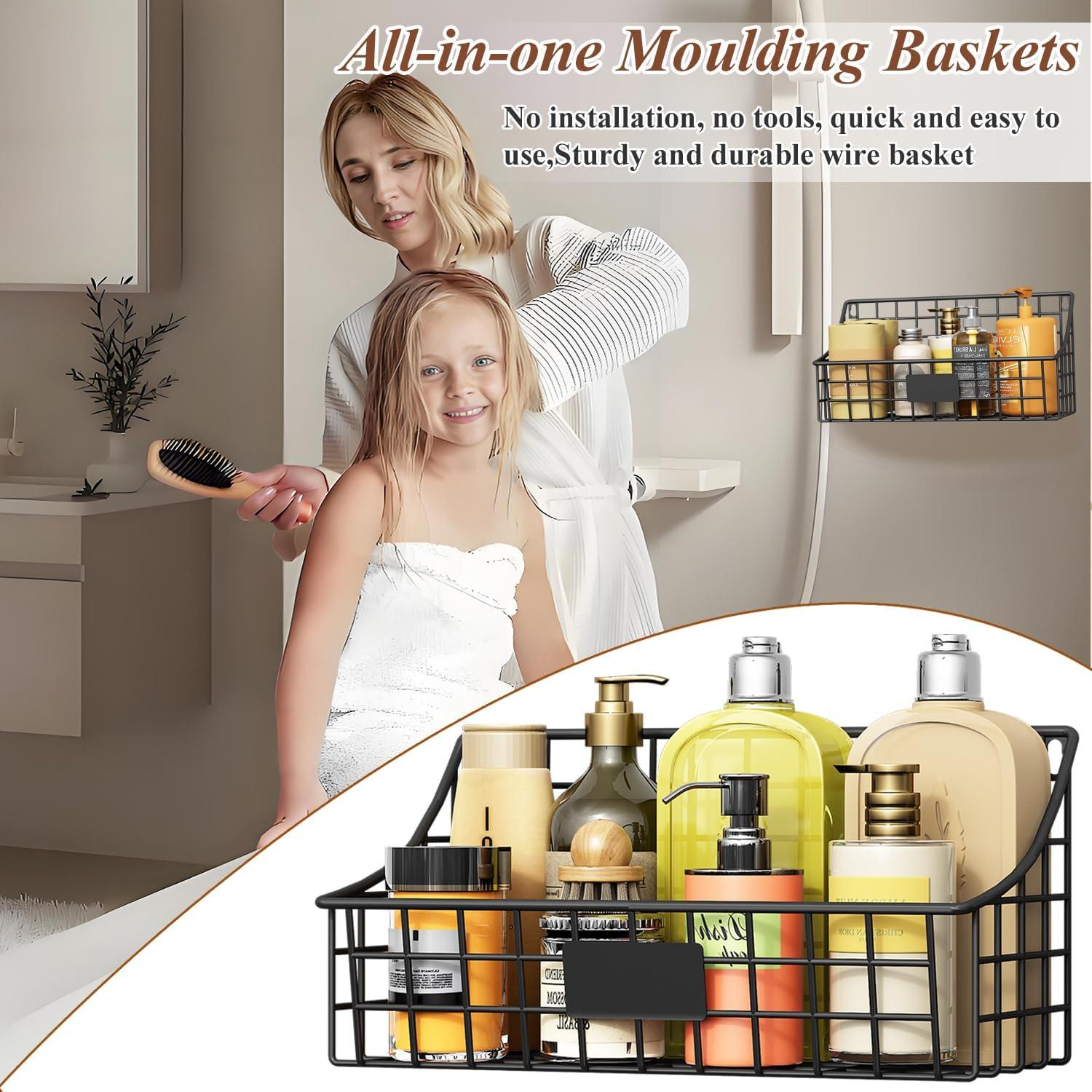 Cestas Colgantes de Alambre Sonyabecca 4 Pack para Baño y Cocina