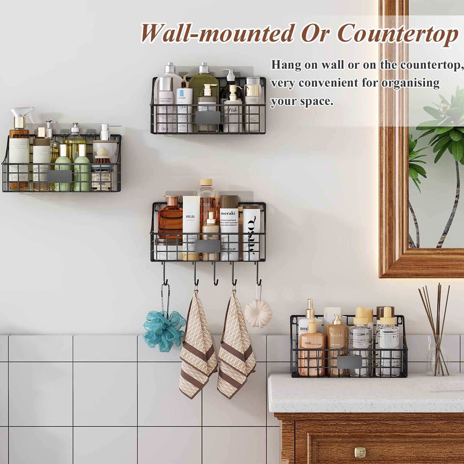 Cestas Colgantes de Alambre Sonyabecca 4 Pack para Baño y Cocina