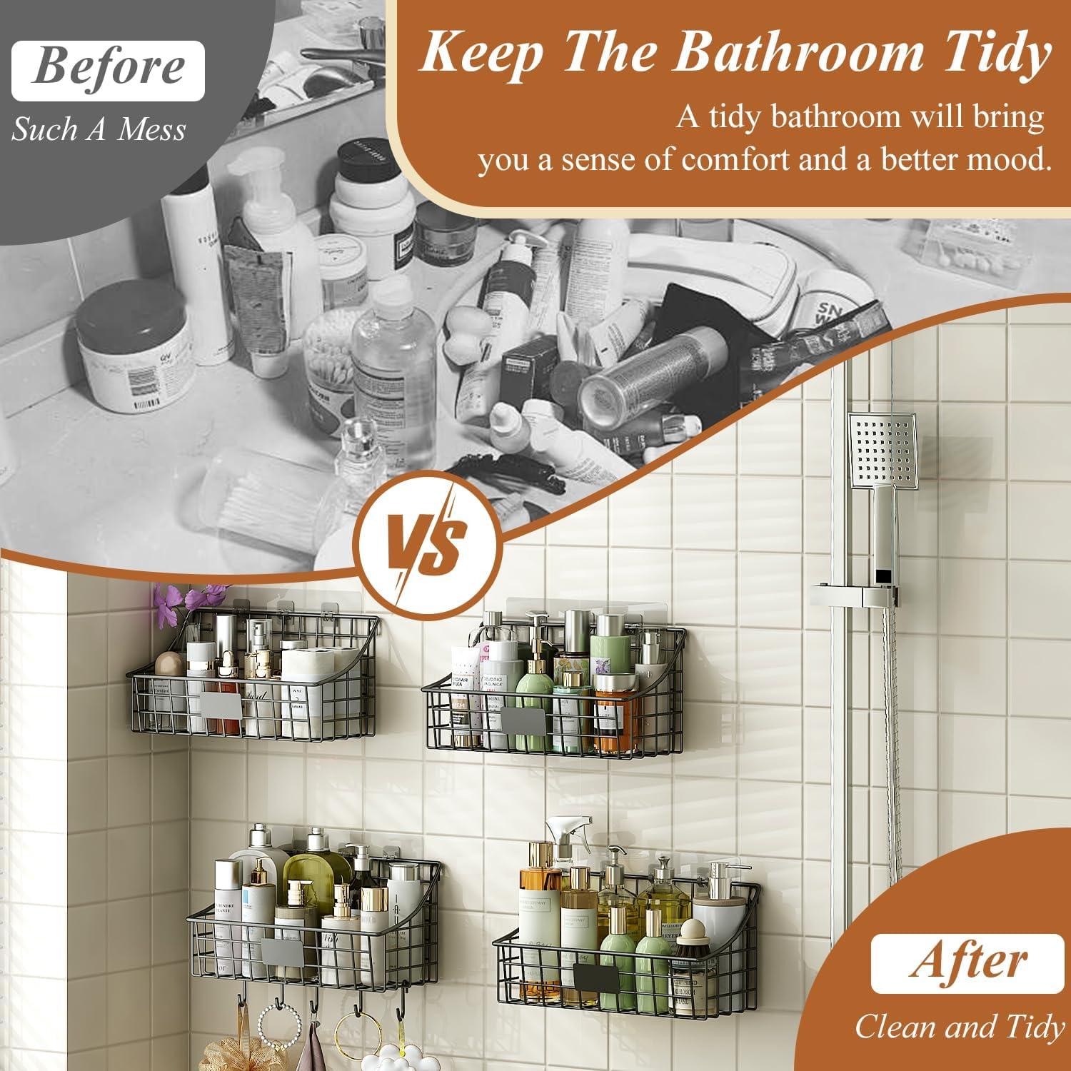 Cestas Colgantes de Alambre Sonyabecca 4 Pack para Baño y Cocina