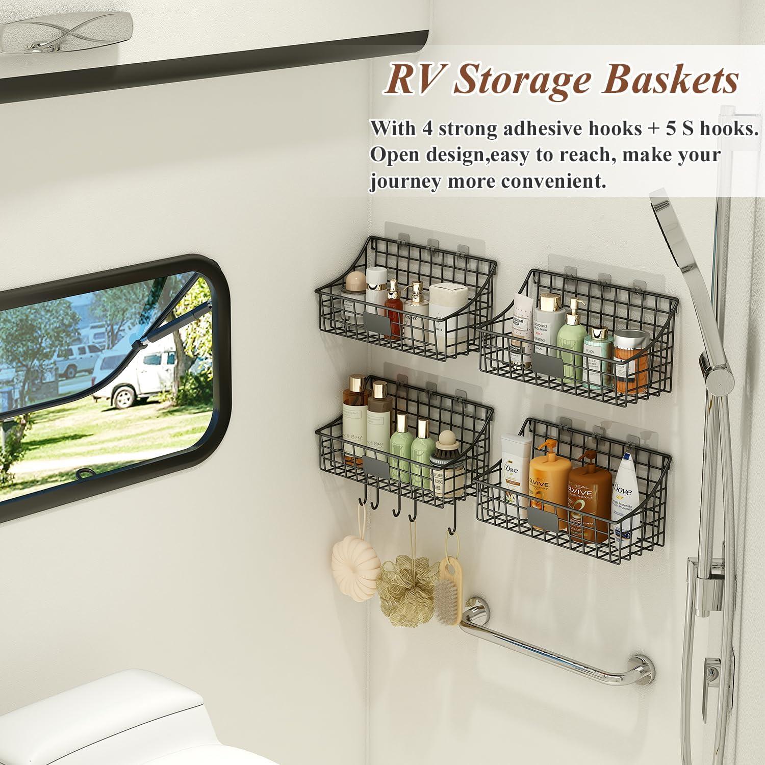 Cestas Colgantes de Alambre Sonyabecca 4 Pack para Baño y Cocina