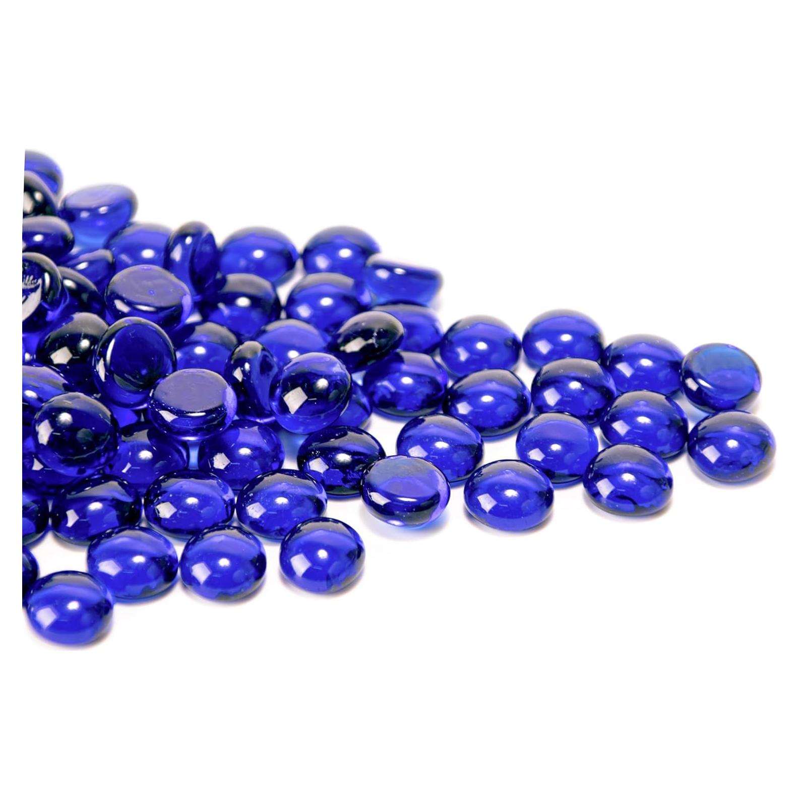 Meschett 50PCS Gemas de Vidrio Azules para Decoración