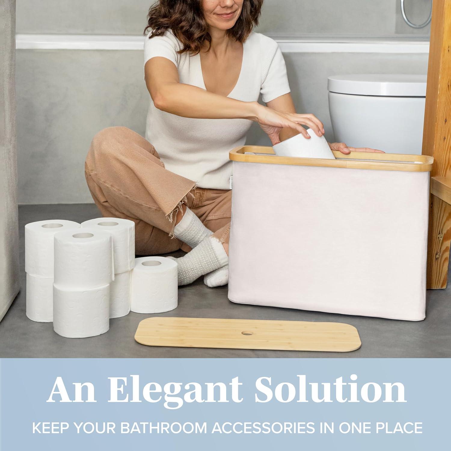 Organizador de Papel Higiénico Lonbet Beige para 12 Rollos