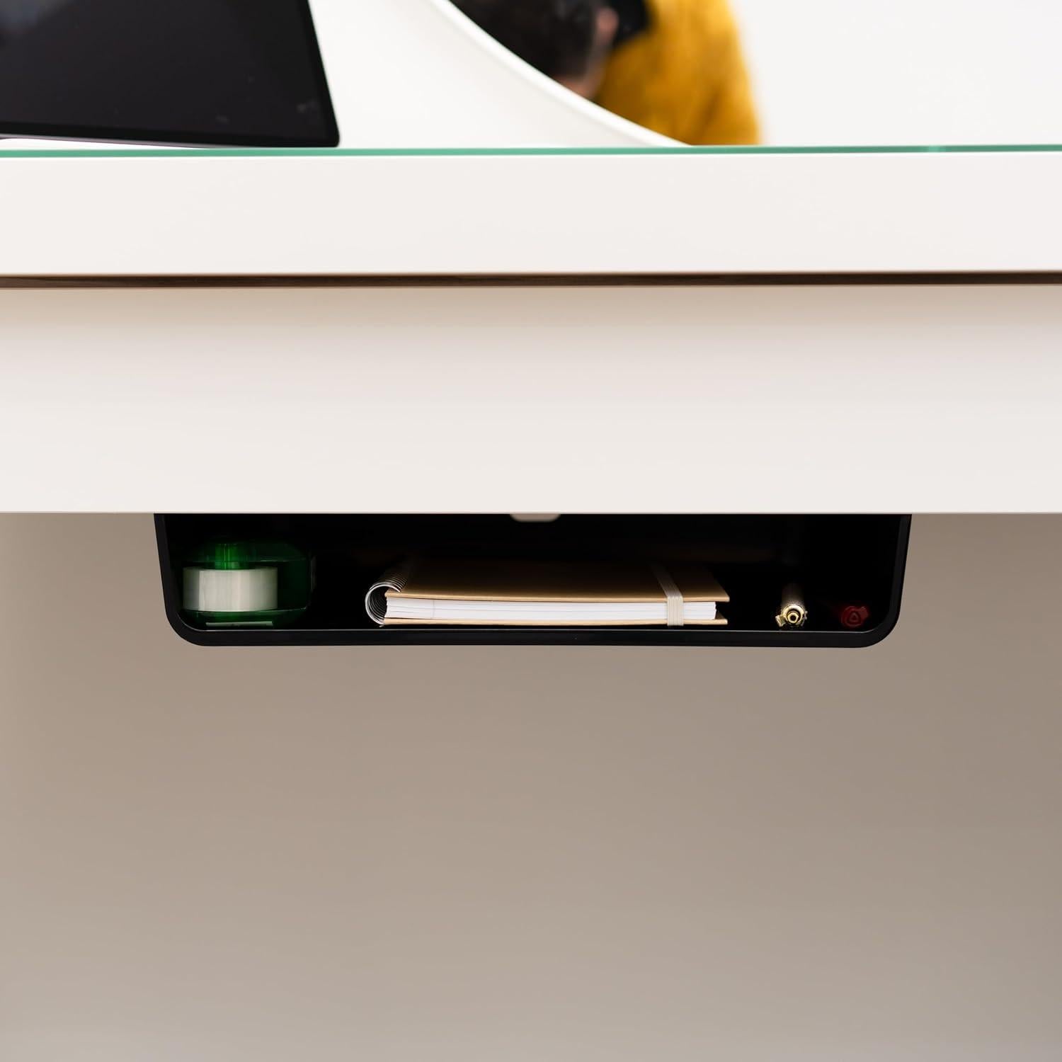 Cajón de Almacenamiento Bajo el Escritorio Tipika Negro 38x25cm