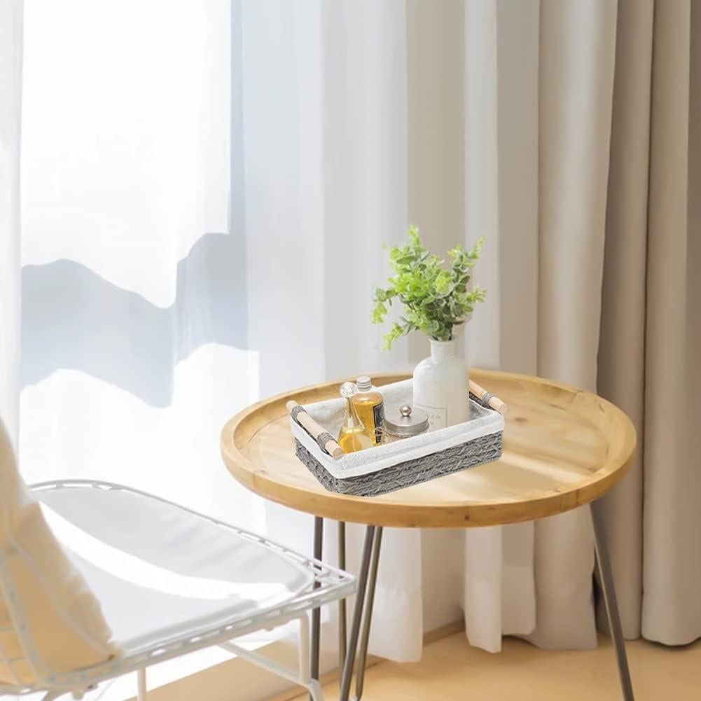 Cesta de Almacenamiento DUOER Gris Hecha a Mano - Juego de 2