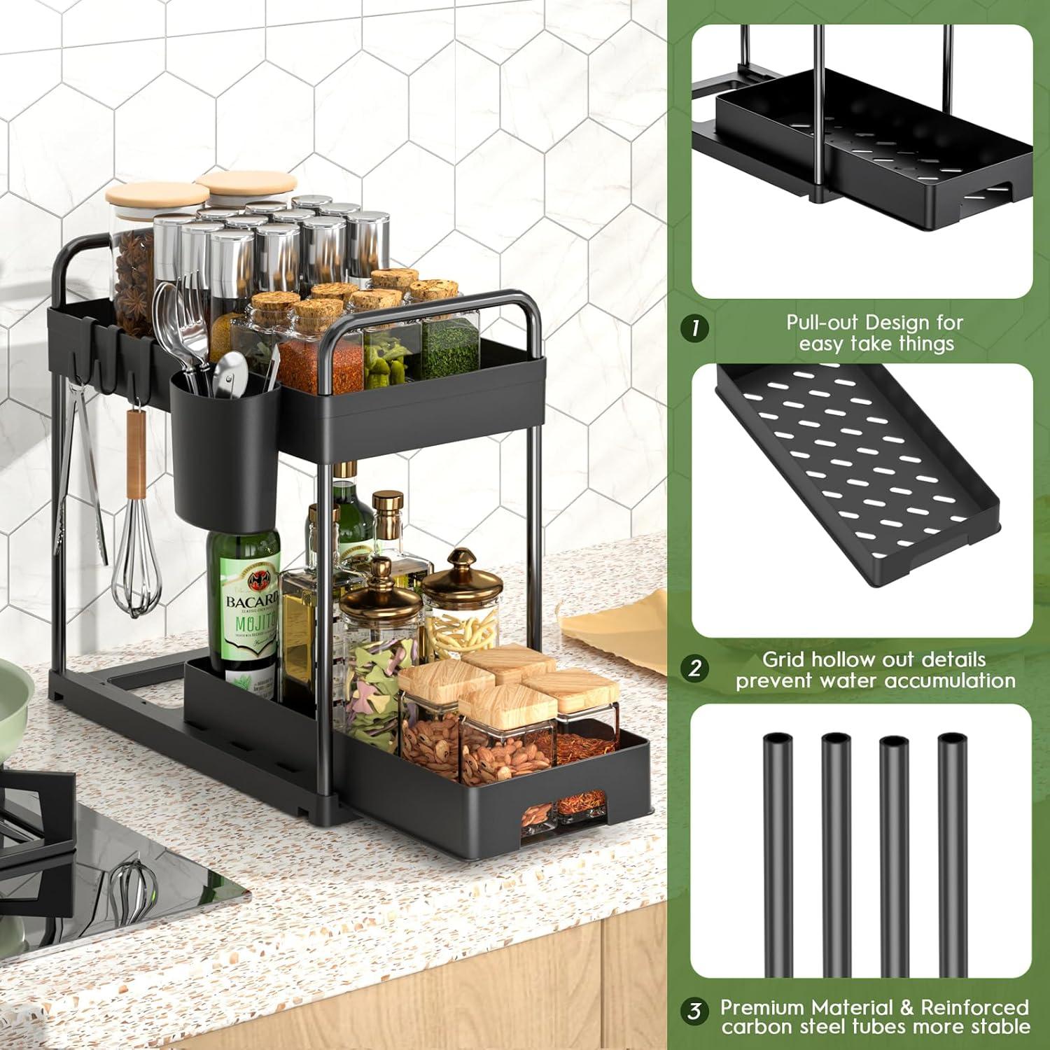 Organizadores Bajo el Fregadero ZIZOTI - 4 Paquetes Multiuso