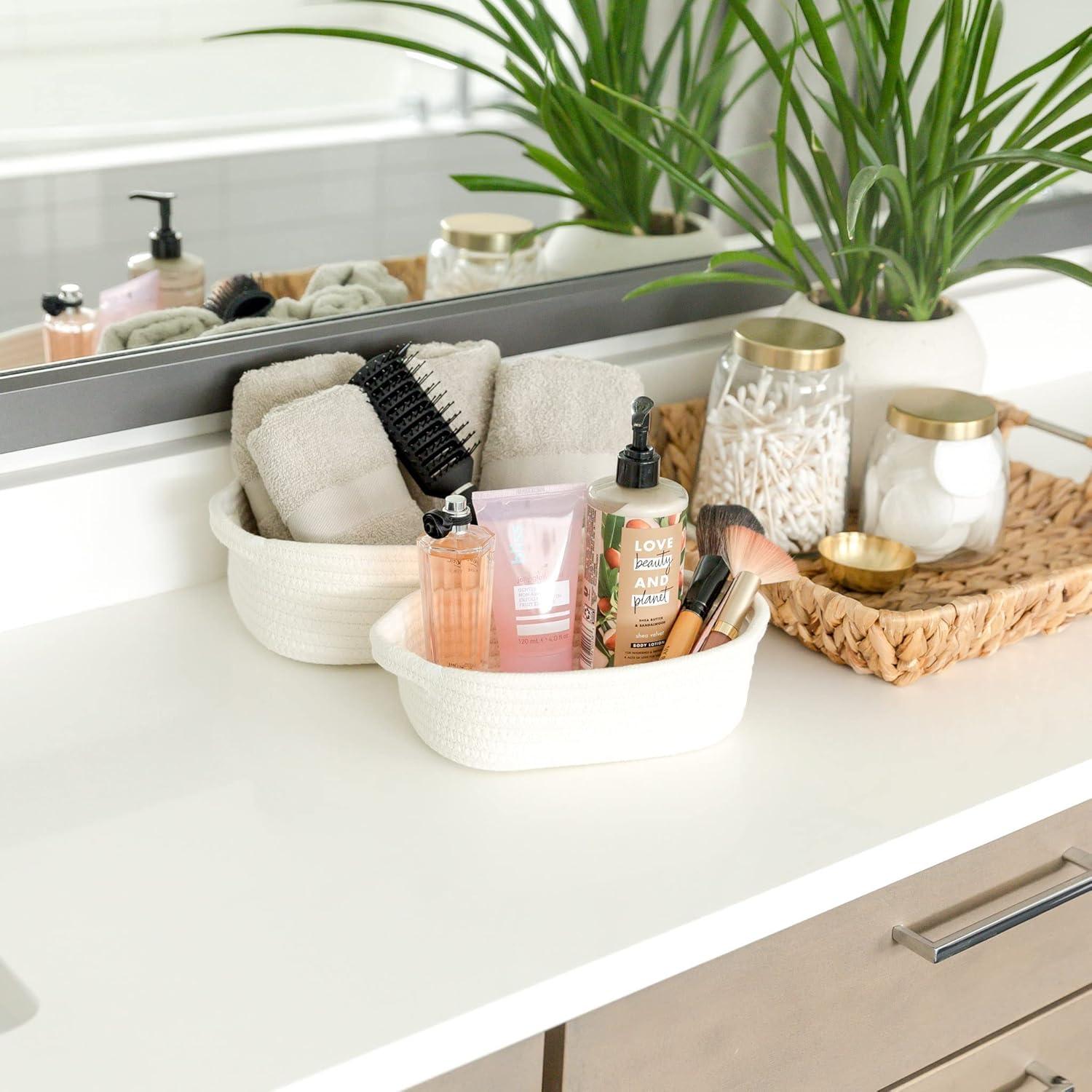 Juego de 5 Cestas de Almacenamiento NaturalCozy - Algodón 100%