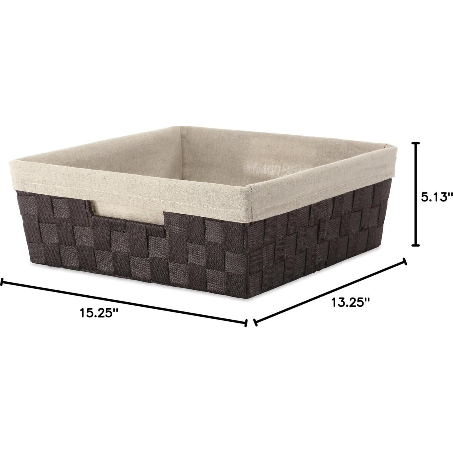 Tote de Estante Whitmor con Forro Removible Espresso 33x38x12 cm