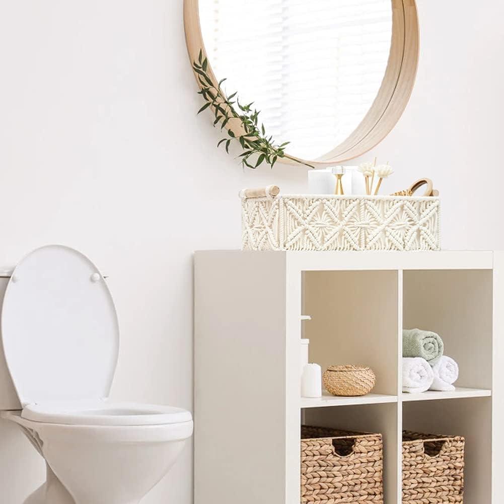 Juego de 2 Canastas de Almacenamiento HOSROOME Boho 34x17cm