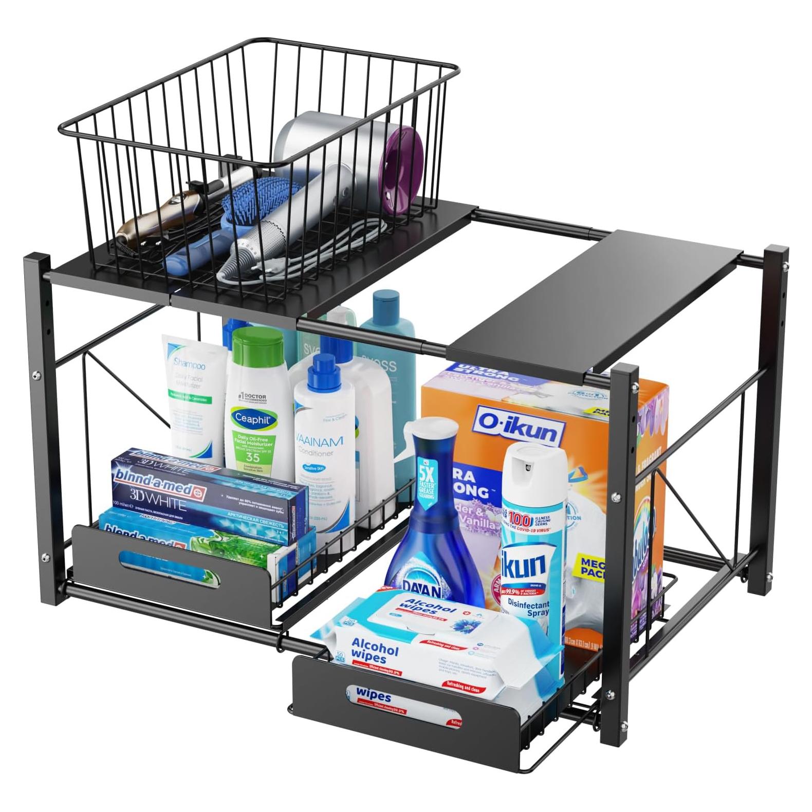 Organizador Bajo Fregadero iSPECLE Expandible 2 Niveles 55-82 cm