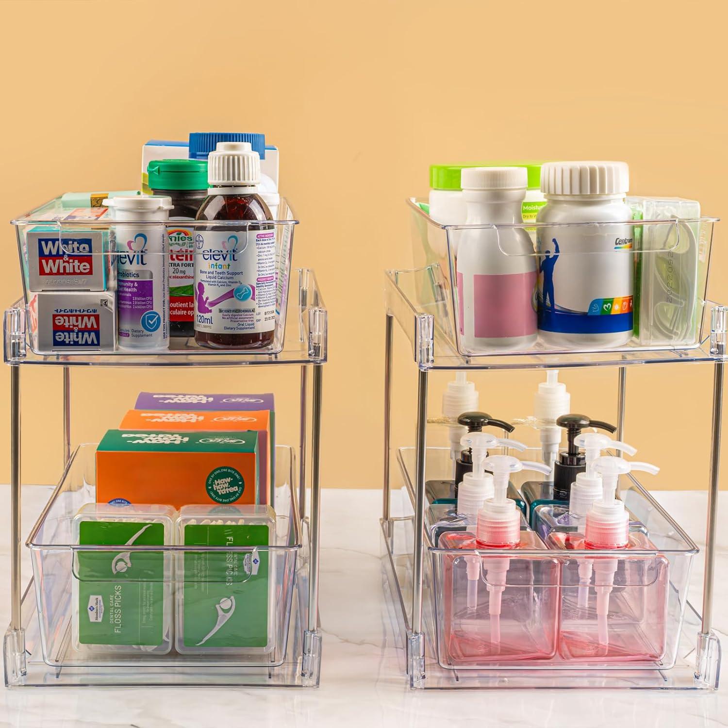 Organizadores de Baño Zero Zoo - Paquete de 4 Apilables 31.7x19cm