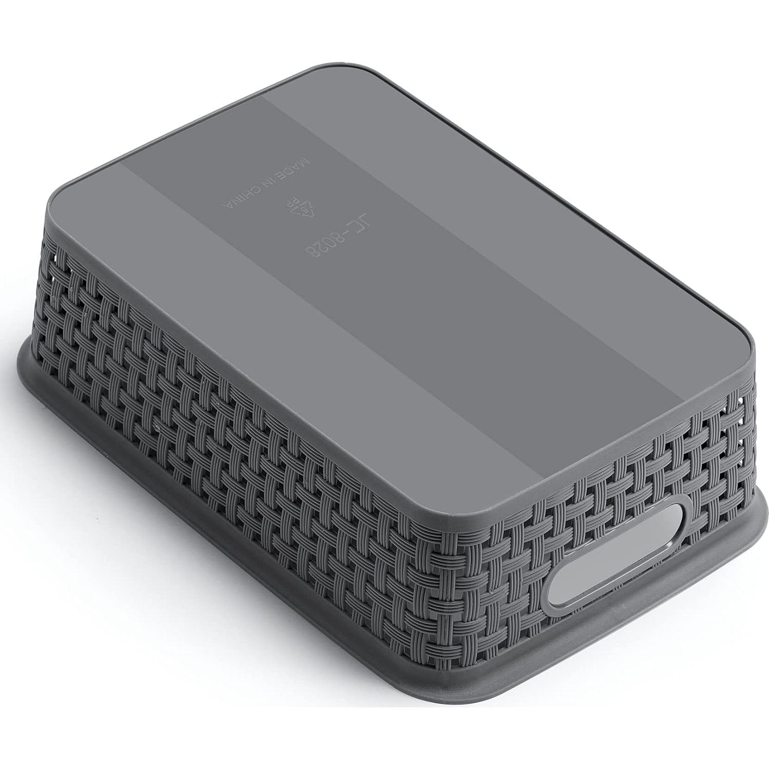 Cestas de Almacenamiento Plástico NETANY 12 Piezas 26.9x18.3cm