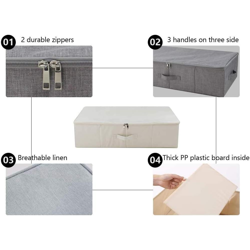 Cestas de Almacenamiento Plegables iwill CREATE PRO 2 Pcs Beige