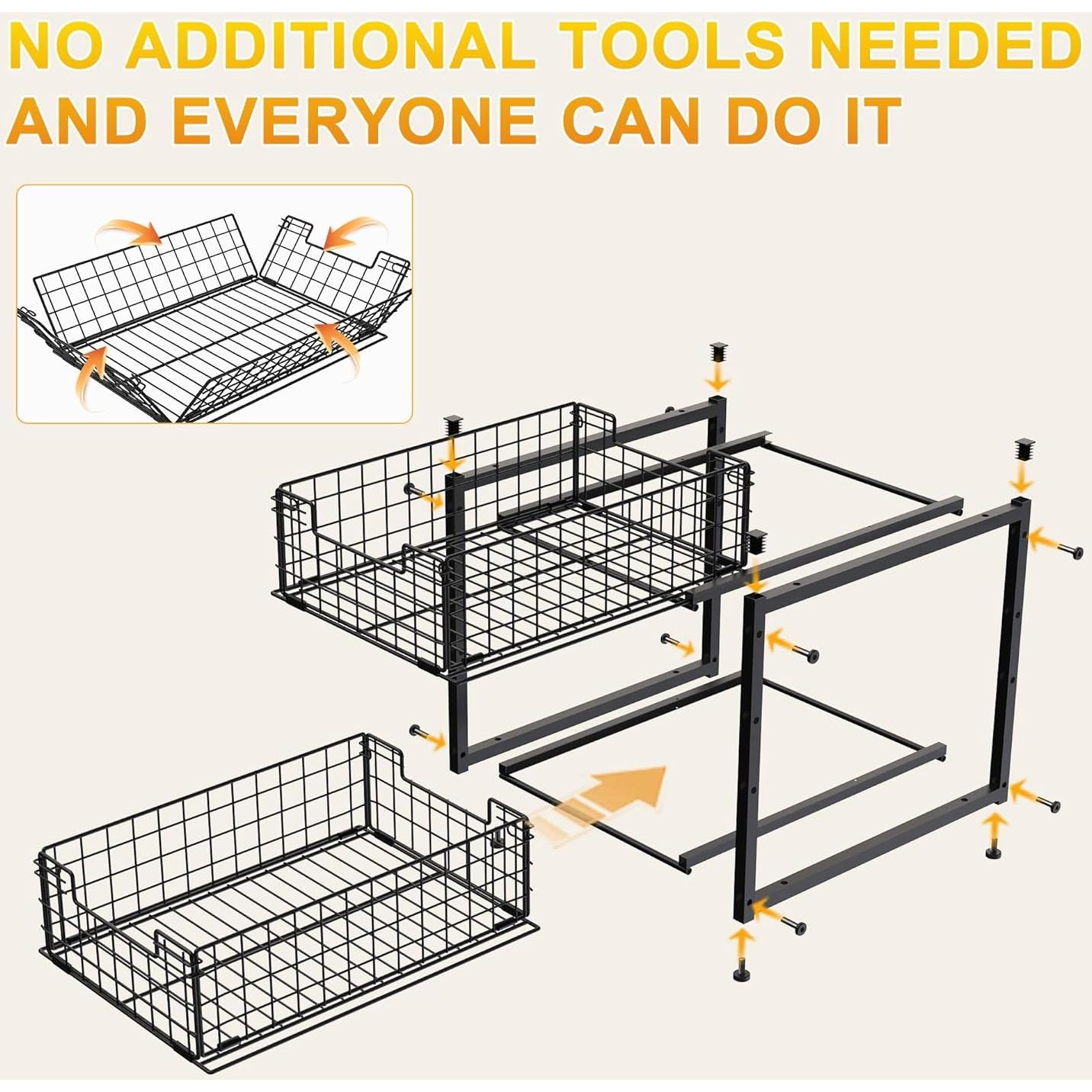 Organizador Bajo Fregadero SILUB 2 Niveles Ajustable 35.1x28x40.1 cm
