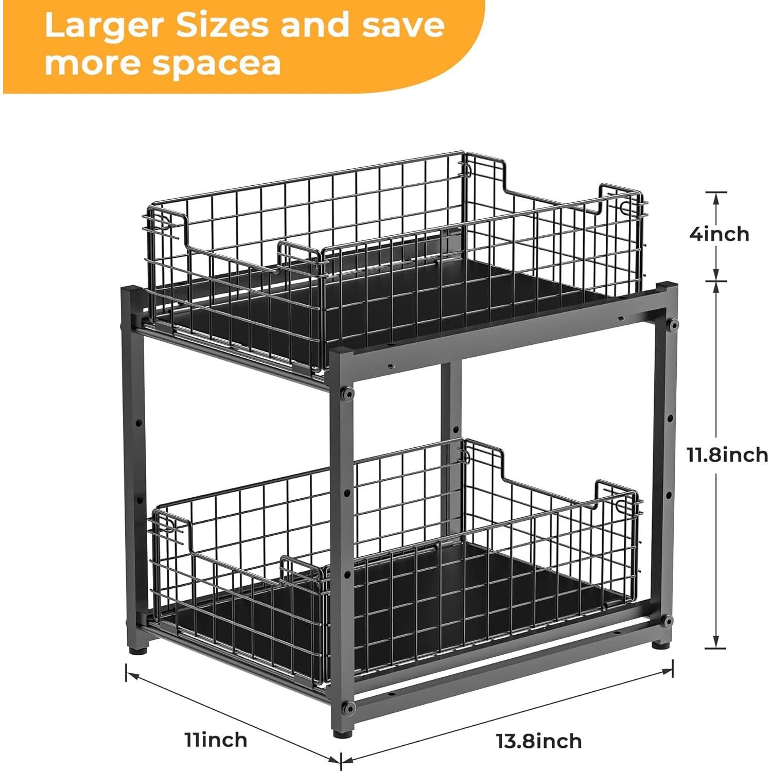 Organizador Bajo Fregadero SILUB 2 Niveles Ajustable 35.1x28x40.1 cm