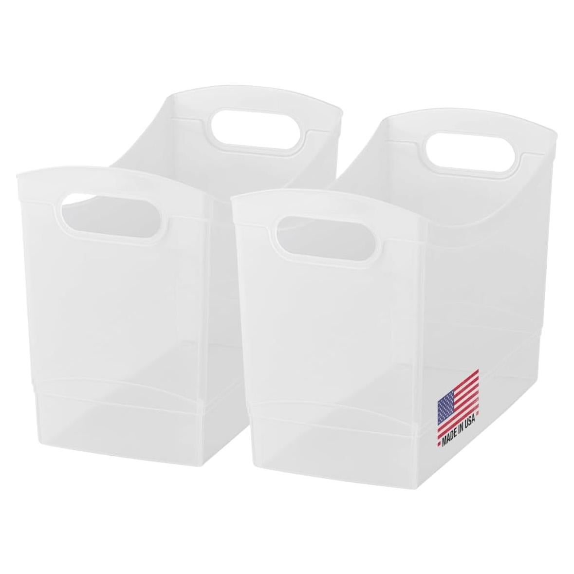 Contenedor de Almacenamiento Estrecho 33x23x15 cm - Juego de 2 - Transparente