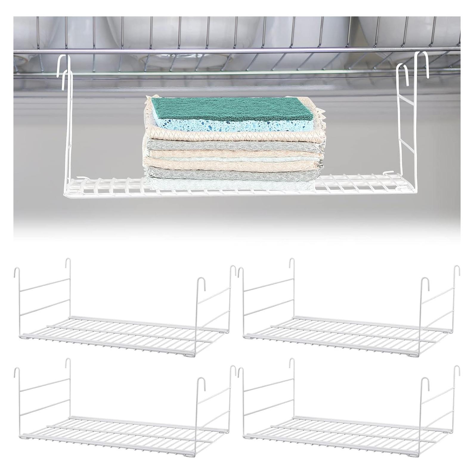 Organizador de Estante Colgante Amylove 4 Piezas Blanco 37.3 cm