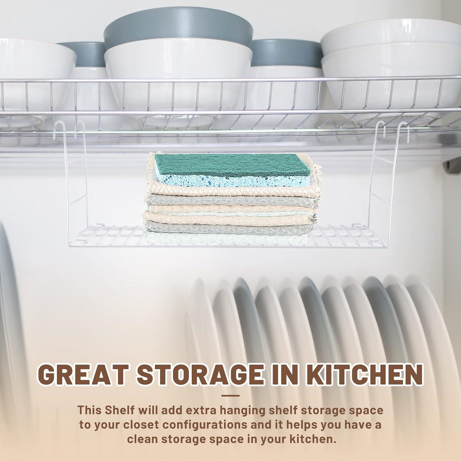 Organizador de Estante Colgante Amylove 4 Piezas Blanco 37.3 cm