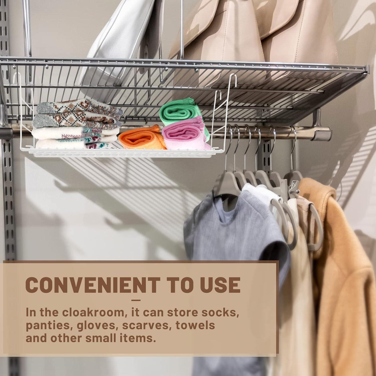 Organizador de Estante Colgante Amylove 4 Piezas Blanco 37.3 cm