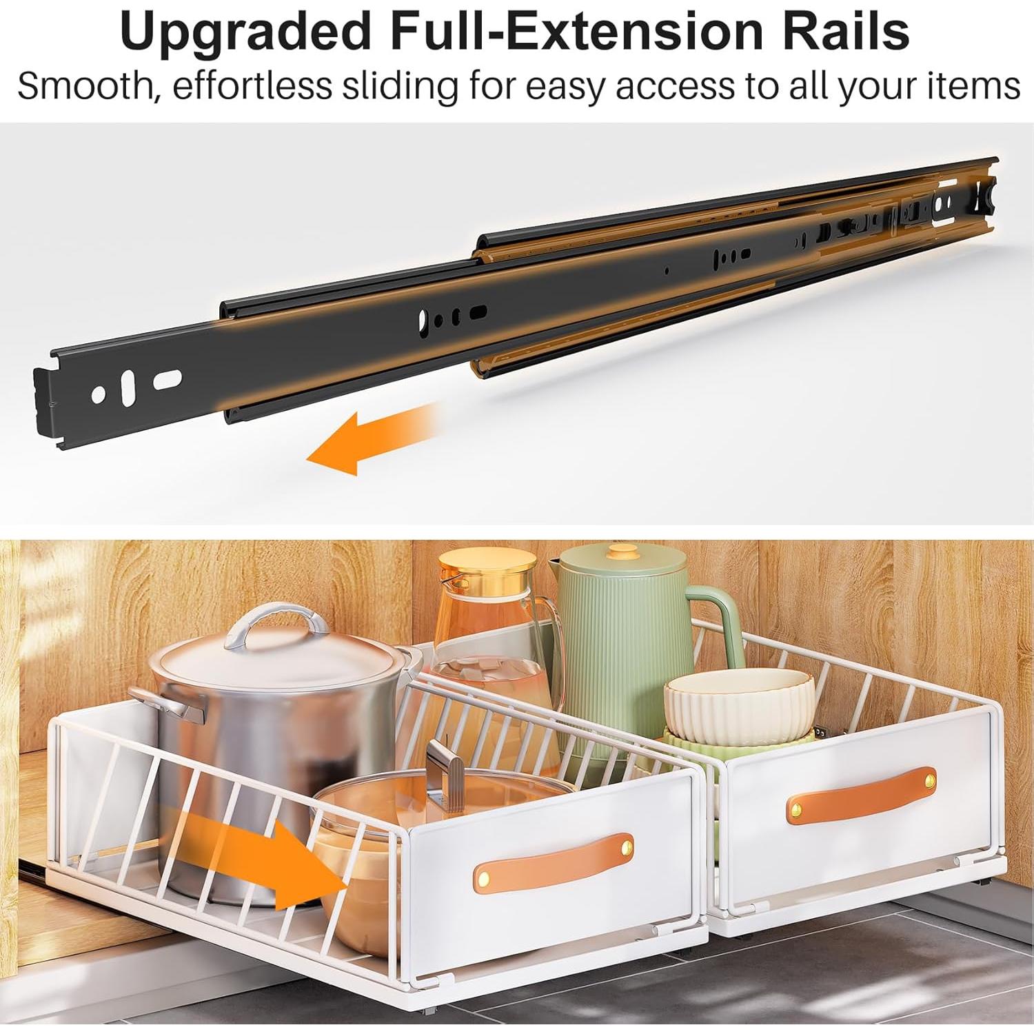 Organizador Extraíble Kitstorack 30x40 cm Blanco para Gabinete