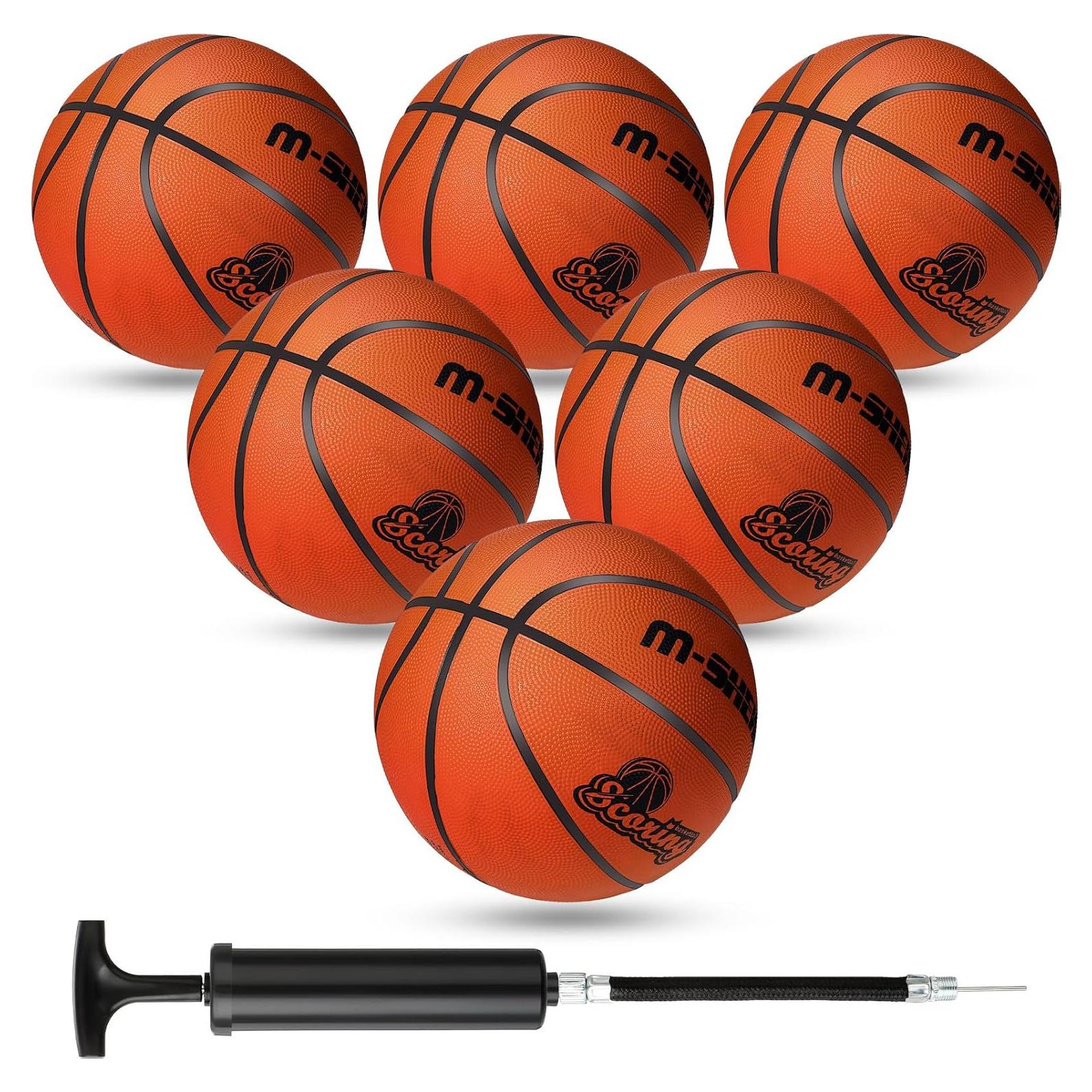 Balones de Baloncesto Wettarn 6 Pcs Tamaño 5 con Bomba