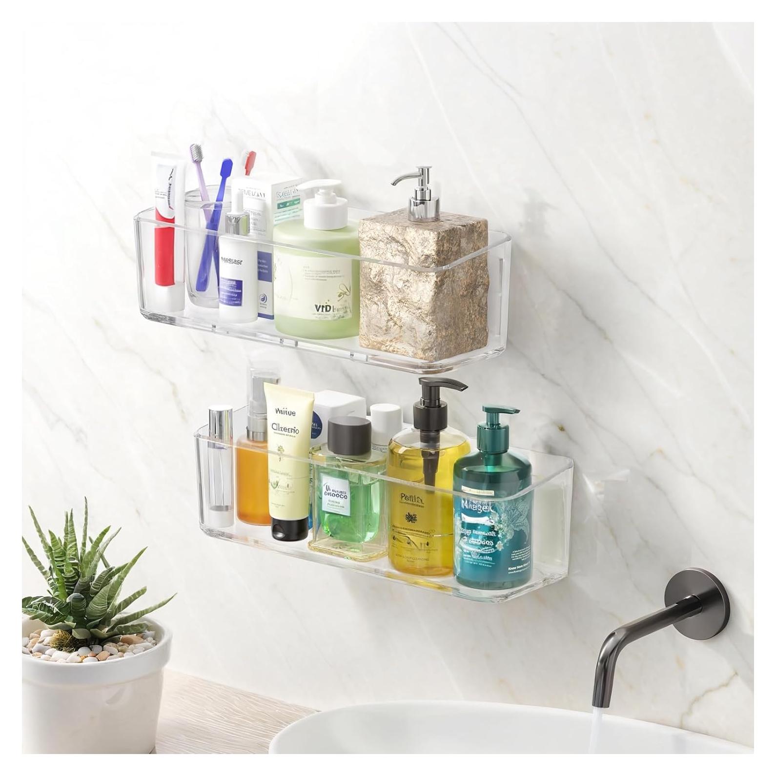 Estante de Ducha PAVSTINE 2 Pcs Autoadhesivo 30x10 cm